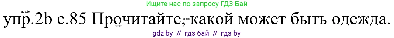 Немецкий язык (Deutsch), 4 класс Учебник (Schülerbuch), авторы: Будько Антонина Филипповна (Budjko Antonina), Урбанович Инна Ювинальевна (Urbanowitsch Ina), издательство Вышэйшая школа, Минск, 2019, жёлтого цвета, Часть 2, страница 85, номер 1b, Решение