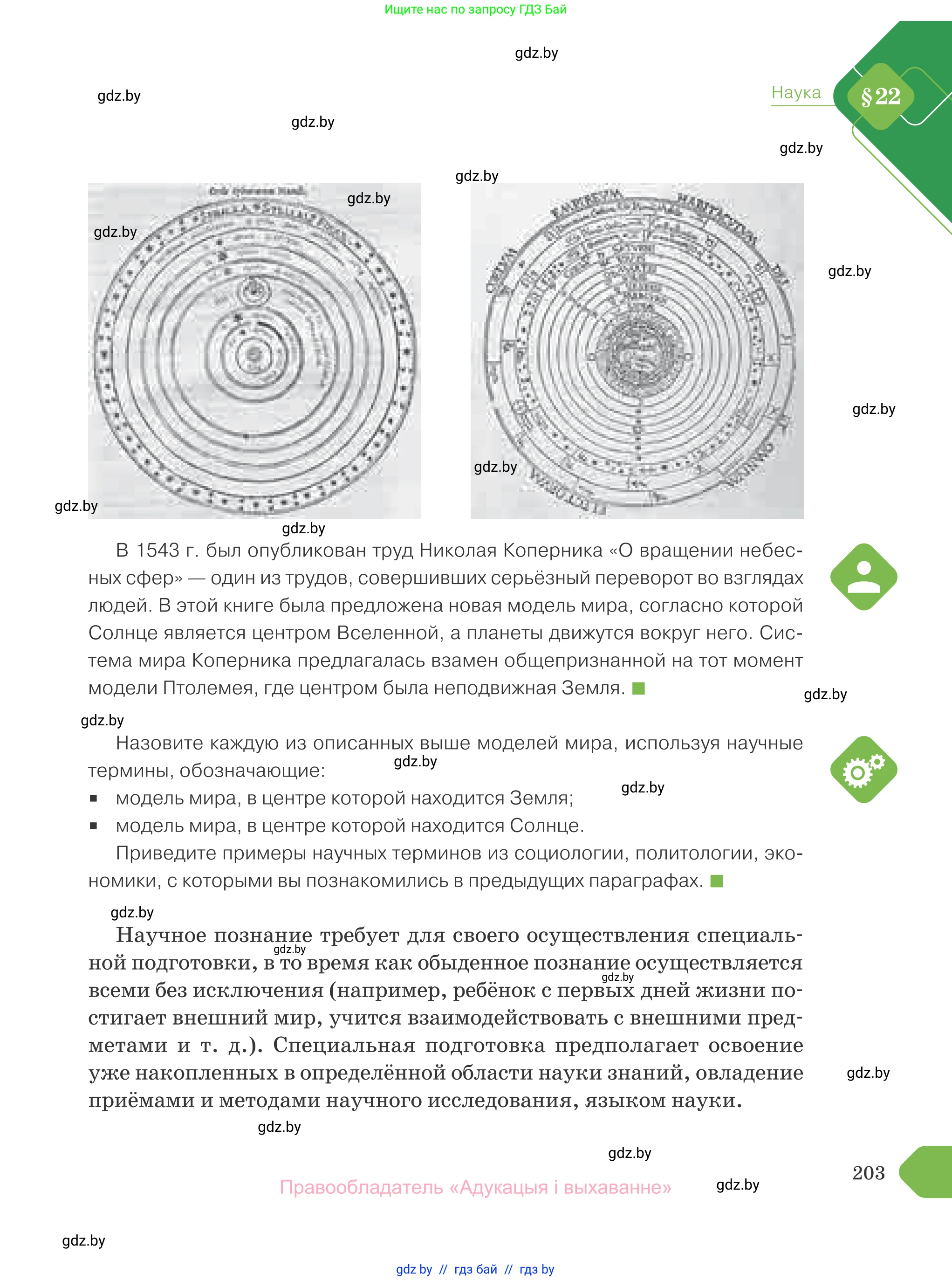 Обществоведение, 10 класс Учебник, авторы: Данилов Александр Николаевич, Полейко Елена Александровна, Кушнер Надежда Васильевна, Бернат Ирина Петровна, Безнюк Д К, Белов А А, Гречнева Е Ф, Кобяк О В, Мармашова С П, Можейко М А, Старовойтова Л В, Черченко Н В, издательство Адукацыя i выхаванне, Минск, 2020, страница 203
