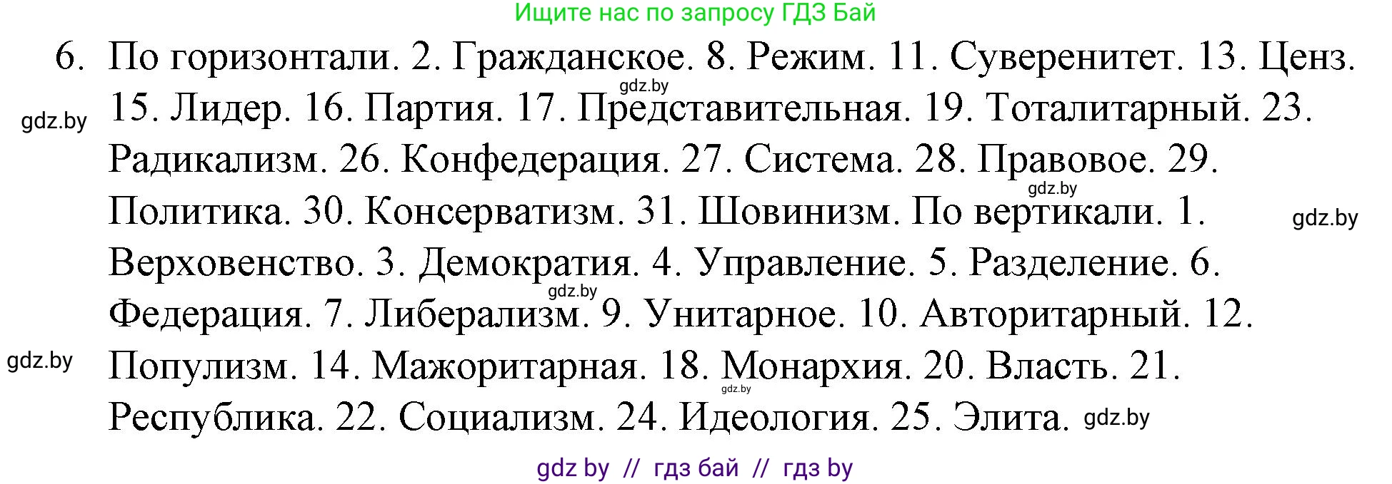Обществоведение, 10 класс Практикум, авторы: Кушнер Надежда Васильевна, Полейко Елена Александровна, Бернат Ирина Петровна, Гламбоцкий Пётр Михайлович, издательство Аверсэв, Минск, 2022, страница 58, номер 6, Решение