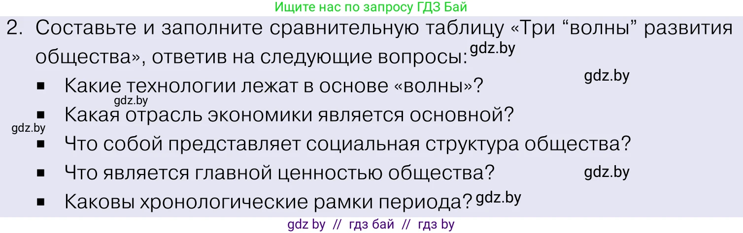 Обществоведение, 11 класс Учебник, авторы: Чуприс Ольга Ивановна, Балашенко Сергей Александрович, Денисюк Нина Павловна, Калинин С А, Киселёва Т М, Короткевич М П, Михалёва Т Н, Петоченко Т М, Побережная О Е, Подкопаев В В, Салей Е А, Шидловский А В, издательство Адукацыя i выхаванне, Минск, 2021, салатового цвета, страница 29, номер 2, Условие