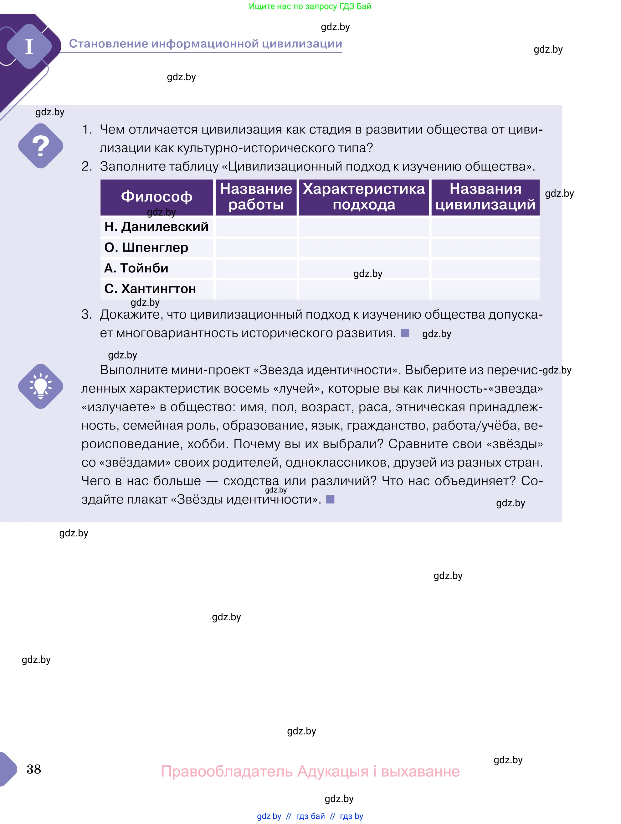 Обществоведение, 11 класс Учебник, авторы: Чуприс Ольга Ивановна, Балашенко Сергей Александрович, Денисюк Нина Павловна, Калинин С А, Киселёва Т М, Короткевич М П, Михалёва Т Н, Петоченко Т М, Побережная О Е, Подкопаев В В, Салей Е А, Шидловский А В, издательство Адукацыя i выхаванне, Минск, 2021, салатового цвета, страница 38