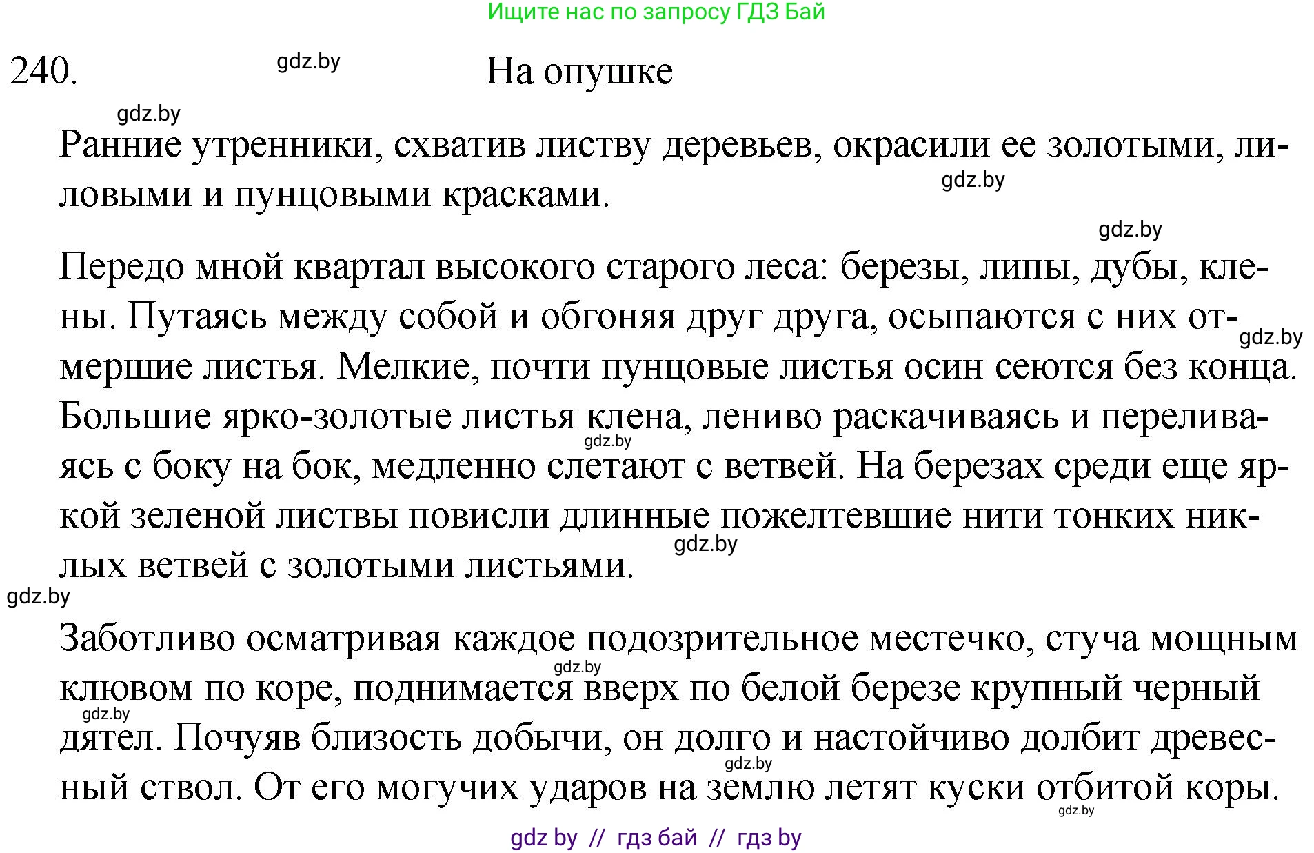 Русский язык, 7 класс Учебник, авторы: Волынец Татьяна Николаевна, Литвинко Франя Михайловна, Долбик Елена Евгеньевна, Таяновская И В, Винник И Р, издательство Национальный институт образования, Минск, 2020, бирюзового цвета, страница 119, номер 240, Решение