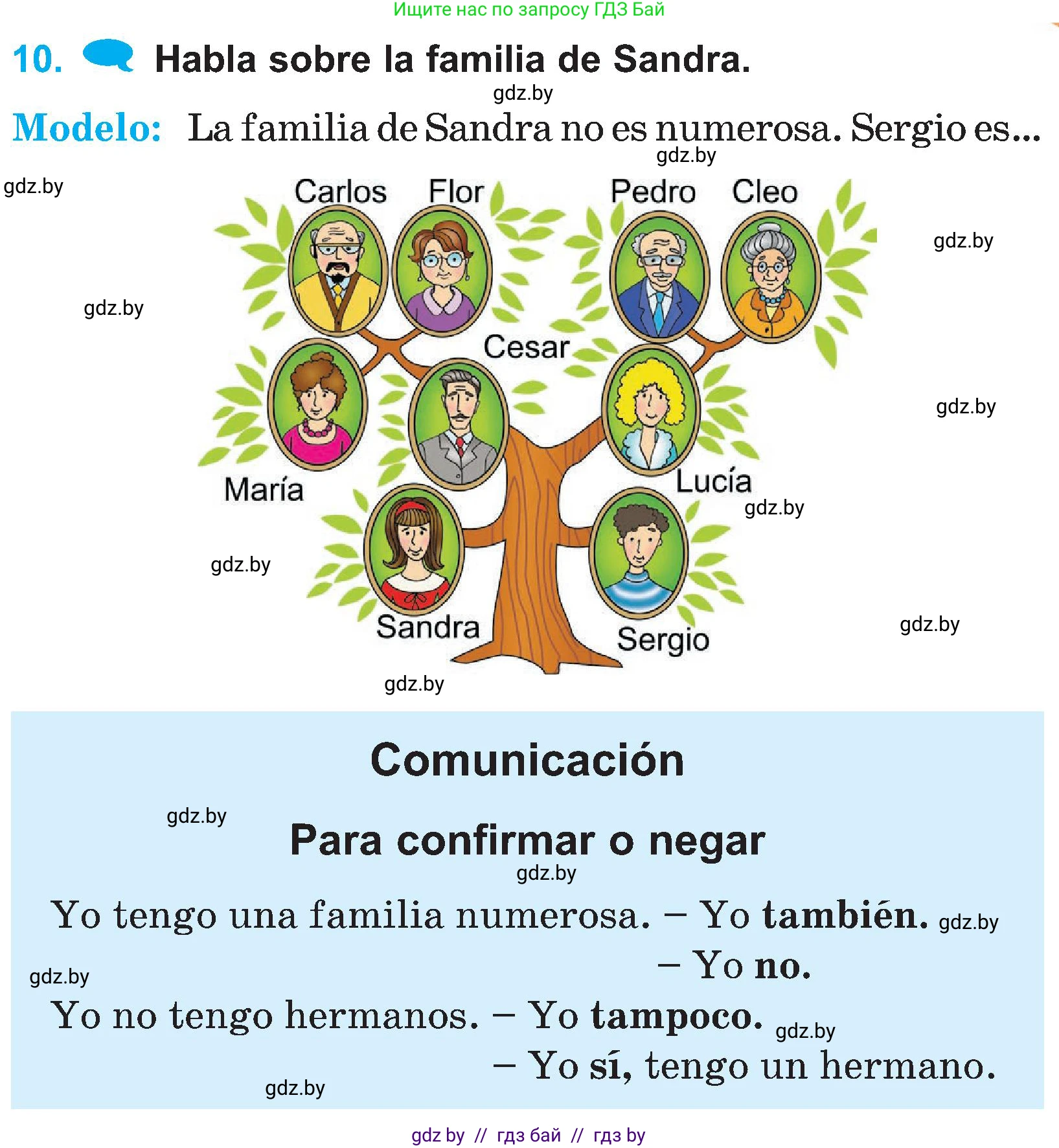 Испанский язык, 4 класс Учебник, авторы: Гриневич Елена Карловна, Бахар Лариса Николаевна, издательство Вышэйшая школа, Минск, 2019, красного цвета, Часть 1, страница 7, номер 10, Условие
