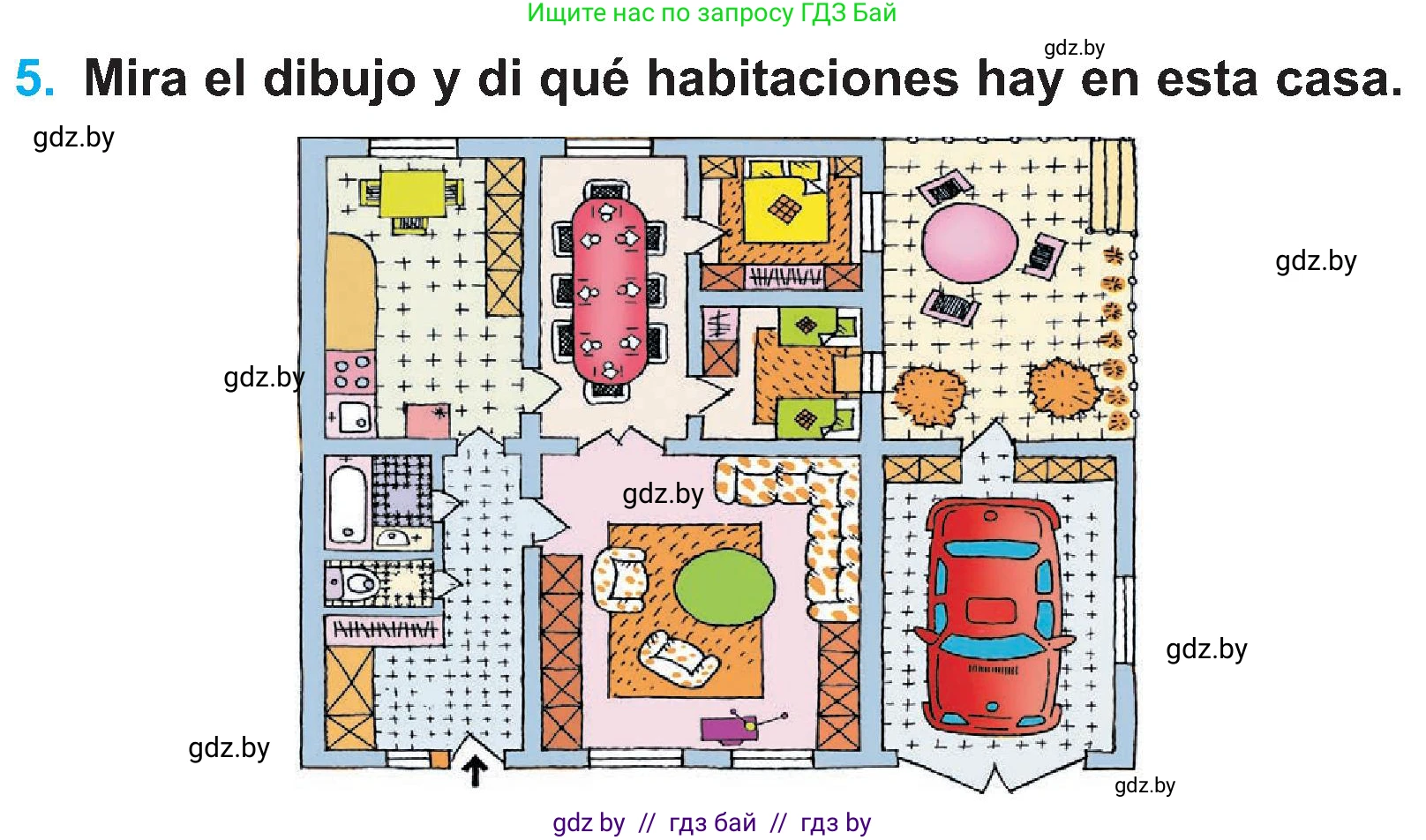 Испанский язык, 4 класс Учебник, авторы: Гриневич Елена Карловна, Бахар Лариса Николаевна, издательство Вышэйшая школа, Минск, 2019, красного цвета, Часть 1, страница 70, номер 5, Условие