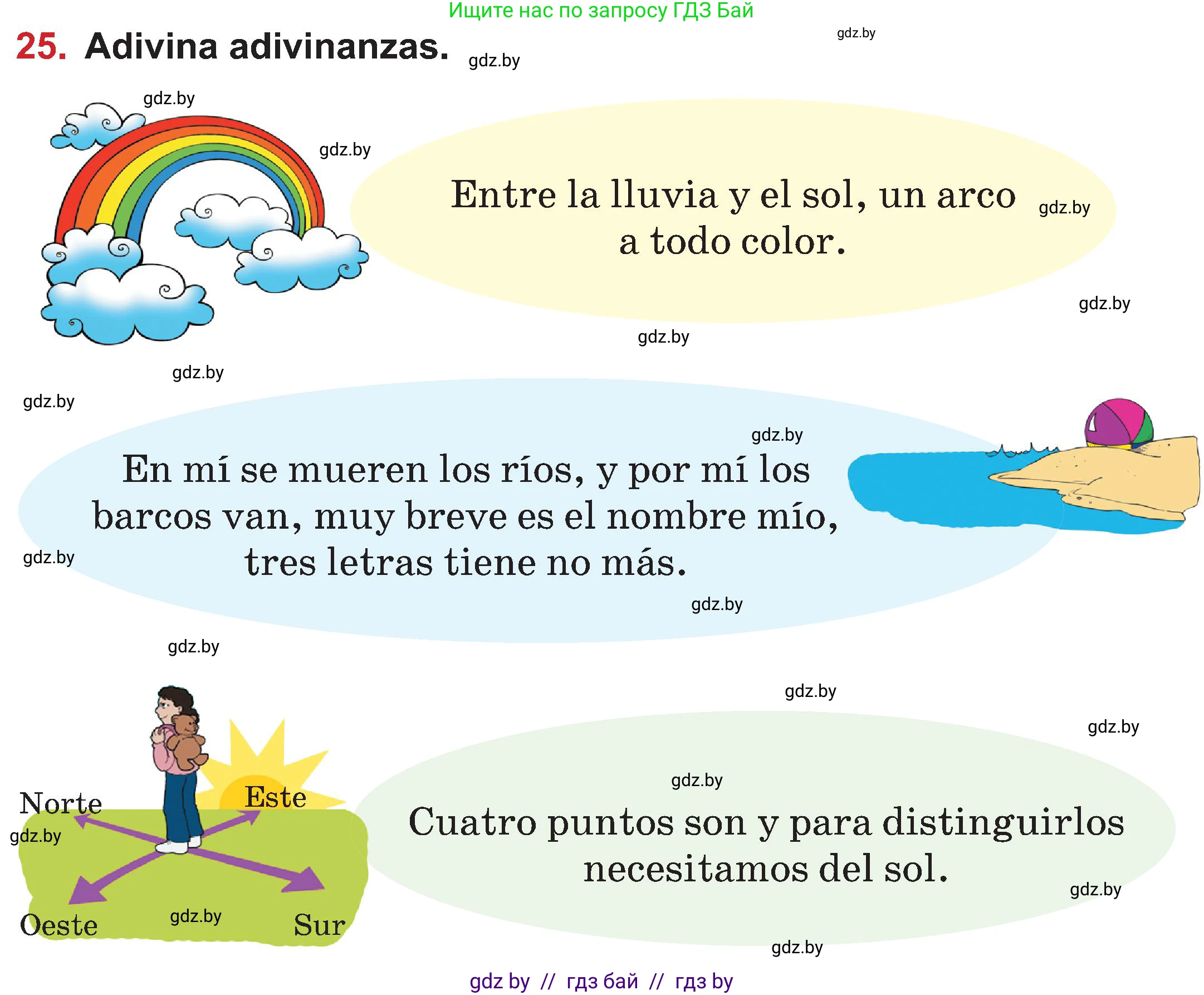Испанский язык, 5 класс Учебник, авторы: Цыбулева Татьяна Эдуардовна, Пушкина Ольга Александровна, издательство Вышэйшая школа, Минск, 2017, оранжевого цвета, страница 31, номер 25, Условие
