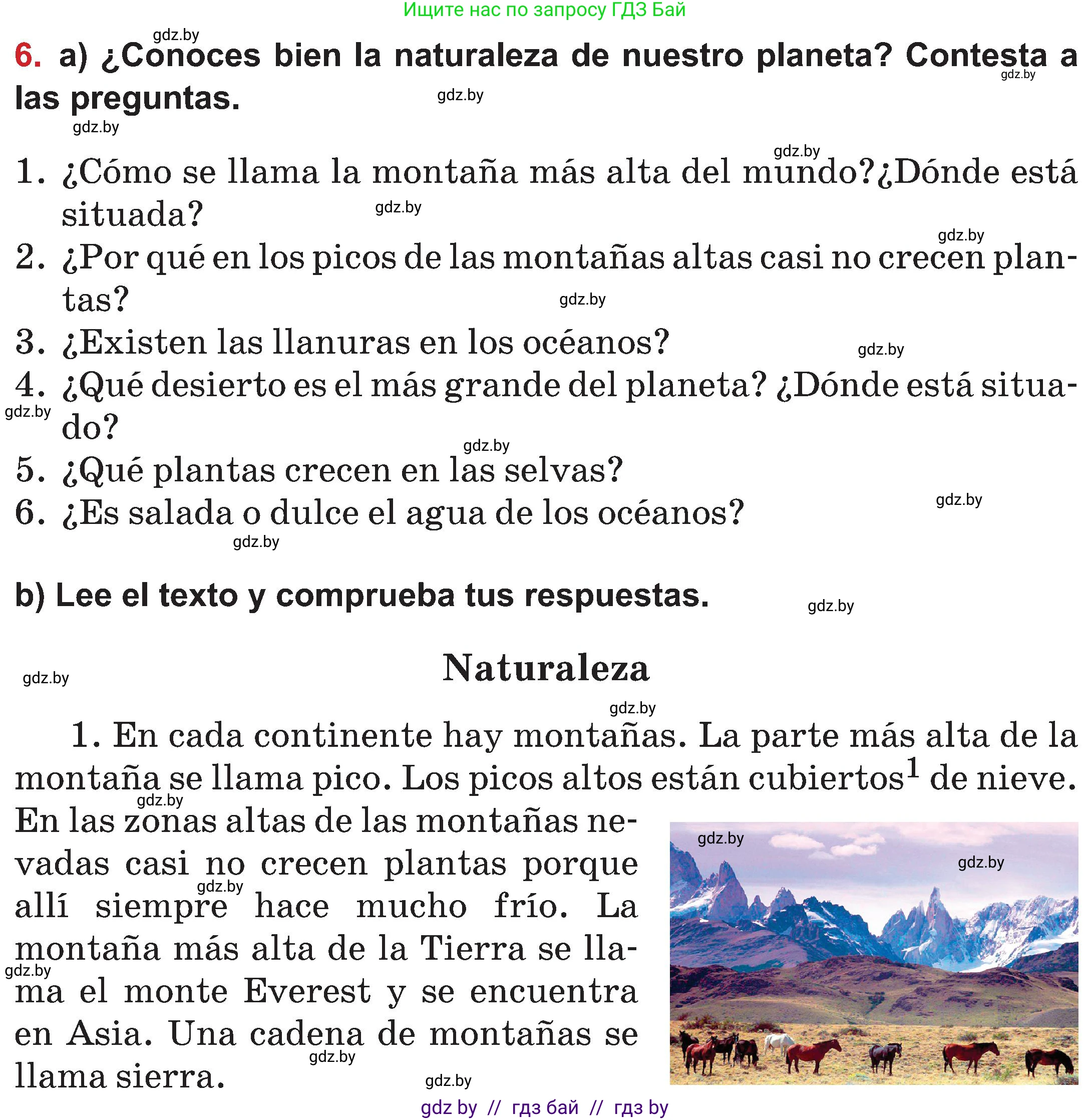 Испанский язык, 5 класс Учебник, авторы: Цыбулева Татьяна Эдуардовна, Пушкина Ольга Александровна, издательство Вышэйшая школа, Минск, 2017, оранжевого цвета, страница 19, номер 6, Условие