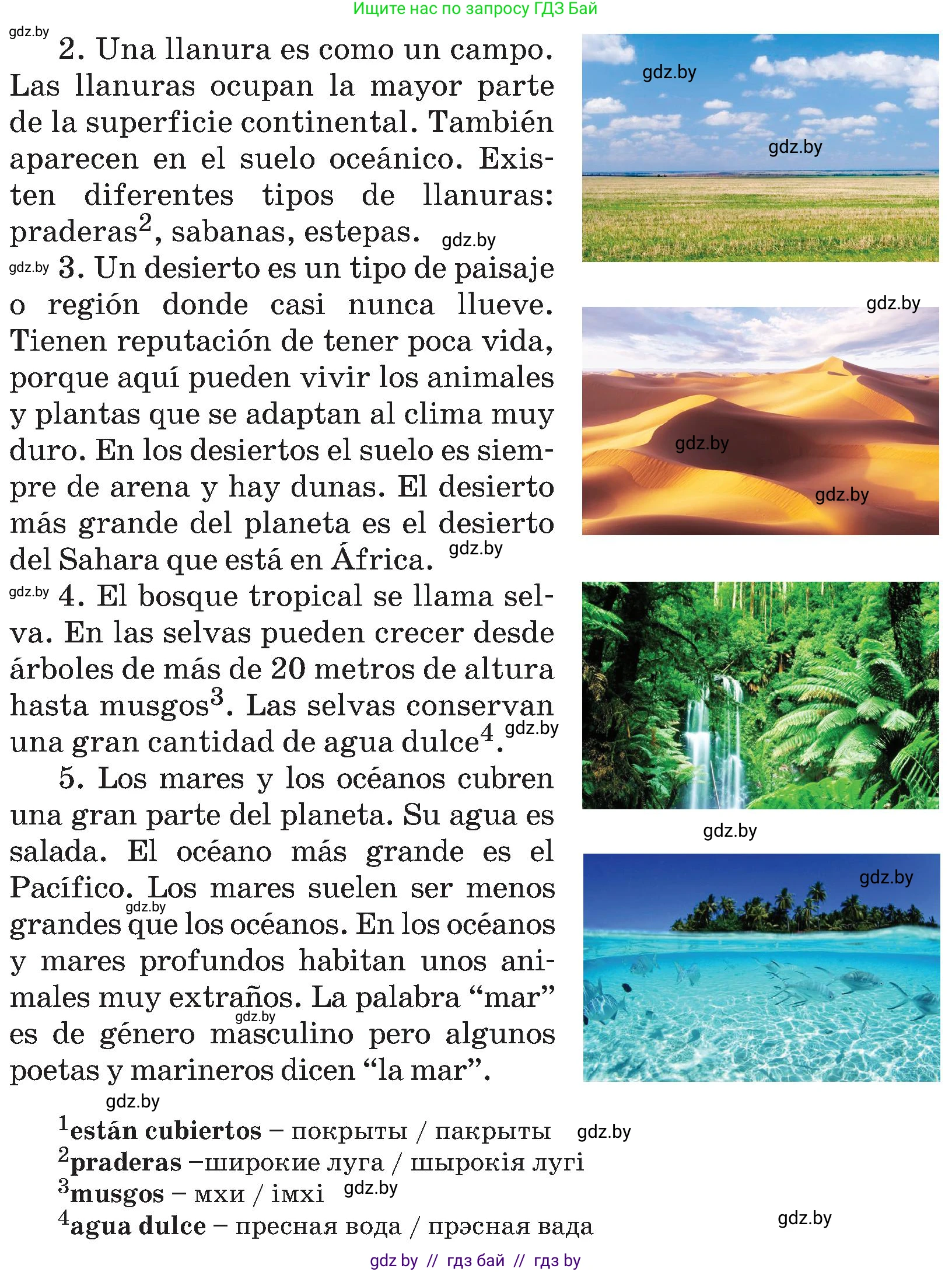 Испанский язык, 5 класс Учебник, авторы: Цыбулева Татьяна Эдуардовна, Пушкина Ольга Александровна, издательство Вышэйшая школа, Минск, 2017, оранжевого цвета, страница 19, номер 6, Условие (продолжение 2)