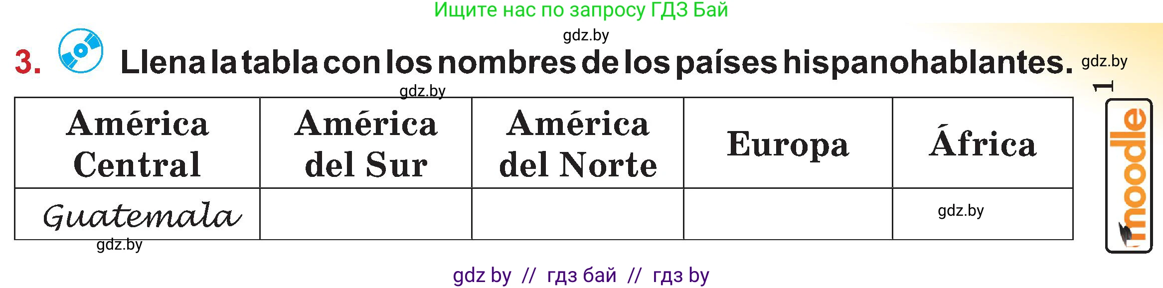 Испанский язык, 5 класс Учебник, авторы: Цыбулева Татьяна Эдуардовна, Пушкина Ольга Александровна, издательство Вышэйшая школа, Минск, 2017, оранжевого цвета, страница 33, номер 3, Условие