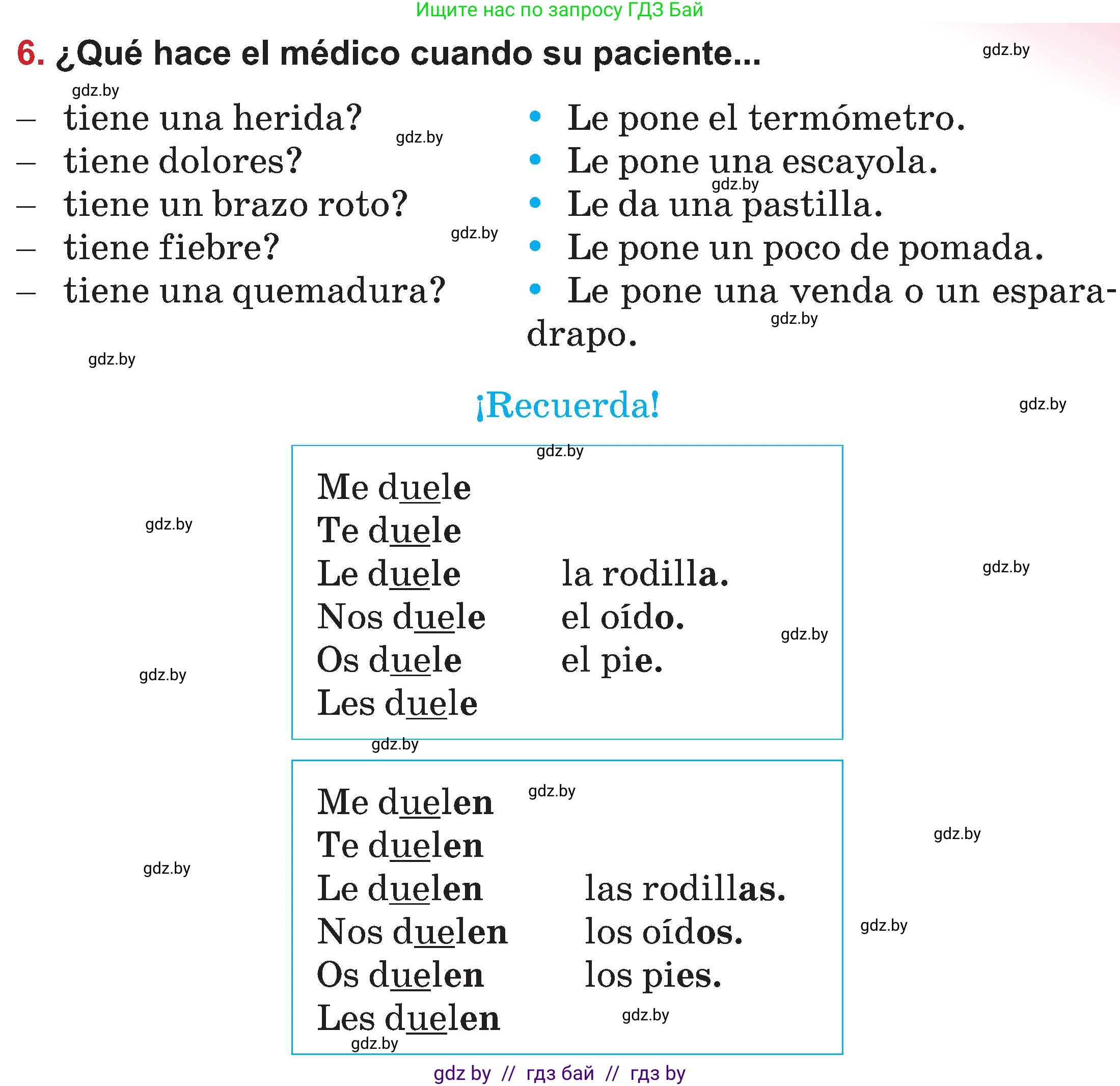 Испанский язык, 5 класс Учебник, авторы: Цыбулева Татьяна Эдуардовна, Пушкина Ольга Александровна, издательство Вышэйшая школа, Минск, 2017, оранжевого цвета, страница 73, номер 6, Условие