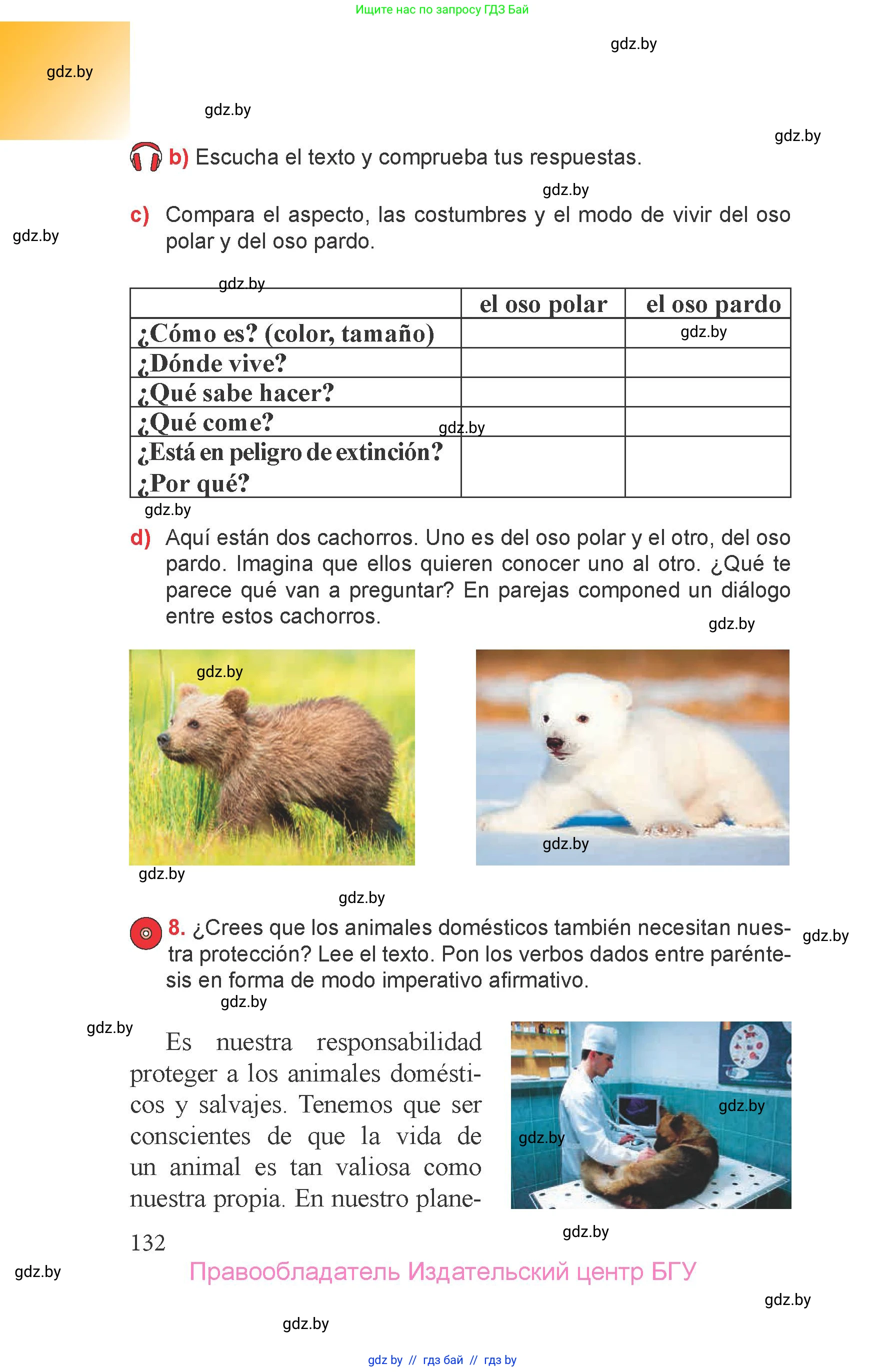 Испанский язык, 6 класс Учебник, авторы: Цыбулева Татьяна Эдуардовна, Пушкина Ольга Александровна, издательство Издательский центр БГУ, Минск, 2018, Часть 1, страница 132