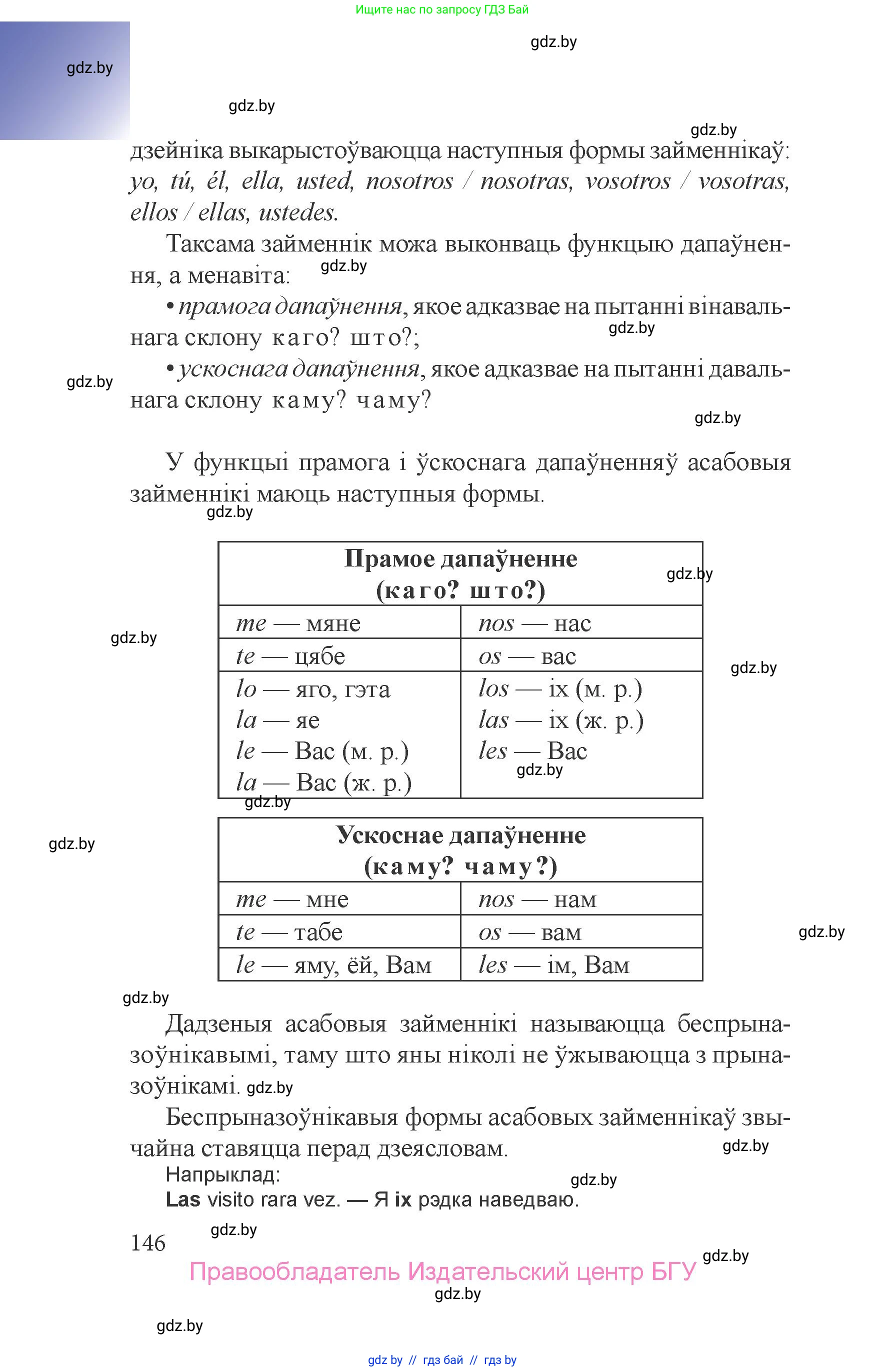 Испанский язык, 6 класс Учебник, авторы: Цыбулева Татьяна Эдуардовна, Пушкина Ольга Александровна, издательство Издательский центр БГУ, Минск, 2018, Часть 1, страница 146