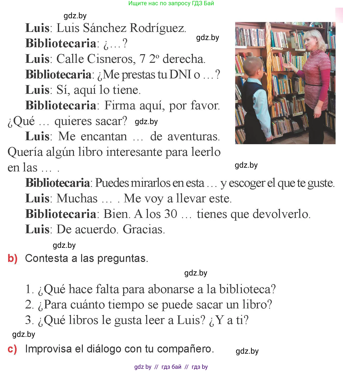 Испанский язык, 6 класс Учебник, авторы: Цыбулева Татьяна Эдуардовна, Пушкина Ольга Александровна, издательство Издательский центр БГУ, Минск, 2018, Часть 1, страница 102, номер 12, Условие (продолжение 2)