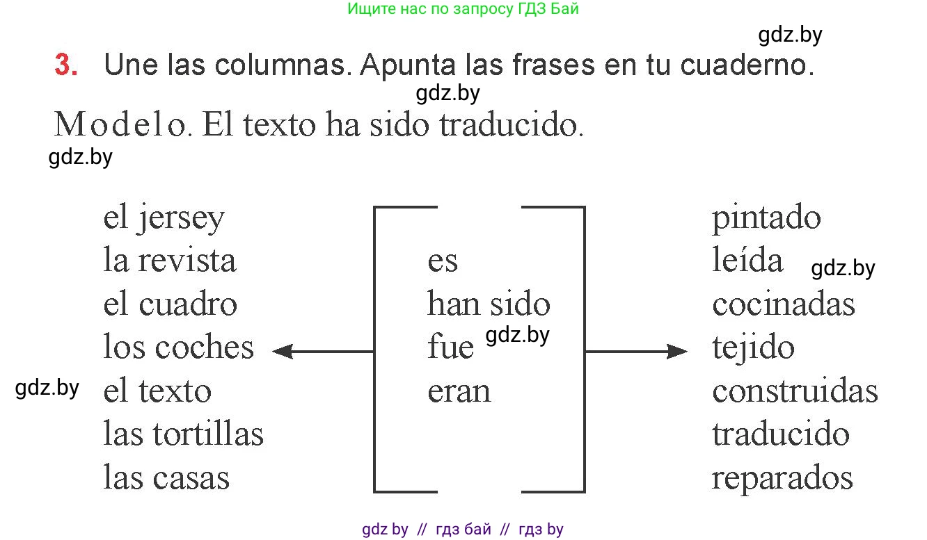 Испанский язык, 6 класс Учебник, авторы: Цыбулева Татьяна Эдуардовна, Пушкина Ольга Александровна, издательство Издательский центр БГУ, Минск, 2018, Часть 1, страница 139, номер 3, Условие