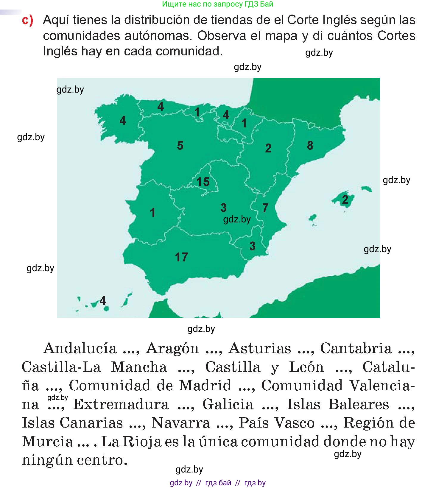 Испанский язык, 7 класс Учебник, авторы: Цыбулева Татьяна Эдуардовна, Пушкина Ольга Александровна, Карпиевич Галина Константиновна, издательство Издательский центр БГУ, Минск, 2019, бирюзового цвета, Часть 2, страница 90, номер 8, Условие (продолжение 3)