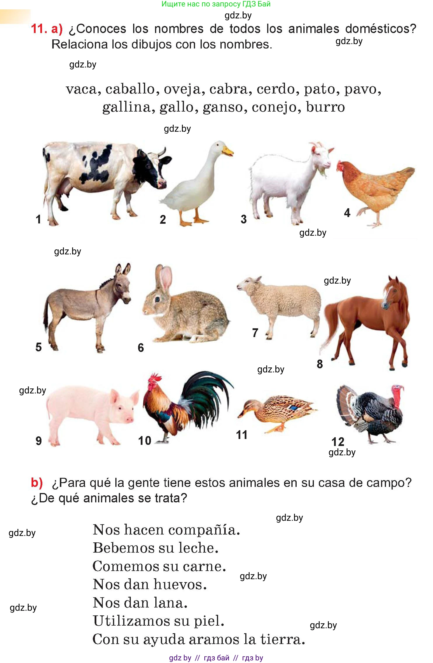 Испанский язык, 7 класс Учебник, авторы: Цыбулева Татьяна Эдуардовна, Пушкина Ольга Александровна, Карпиевич Галина Константиновна, издательство Издательский центр БГУ, Минск, 2019, бирюзового цвета, Часть 2, страница 134, номер 11, Условие