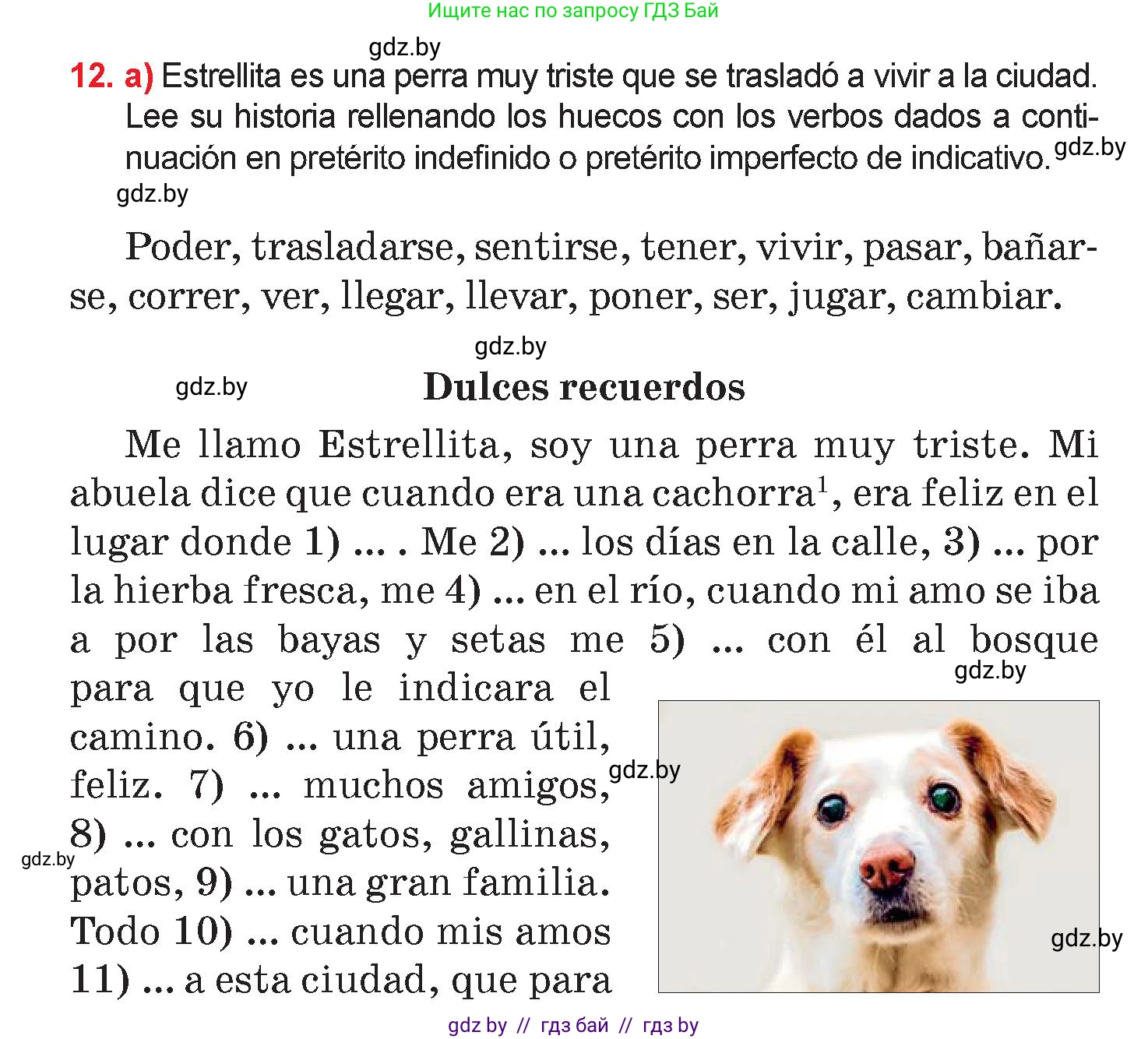 Испанский язык, 7 класс Учебник, авторы: Цыбулева Татьяна Эдуардовна, Пушкина Ольга Александровна, Карпиевич Галина Константиновна, издательство Издательский центр БГУ, Минск, 2019, бирюзового цвета, Часть 2, страница 136, номер 12, Условие