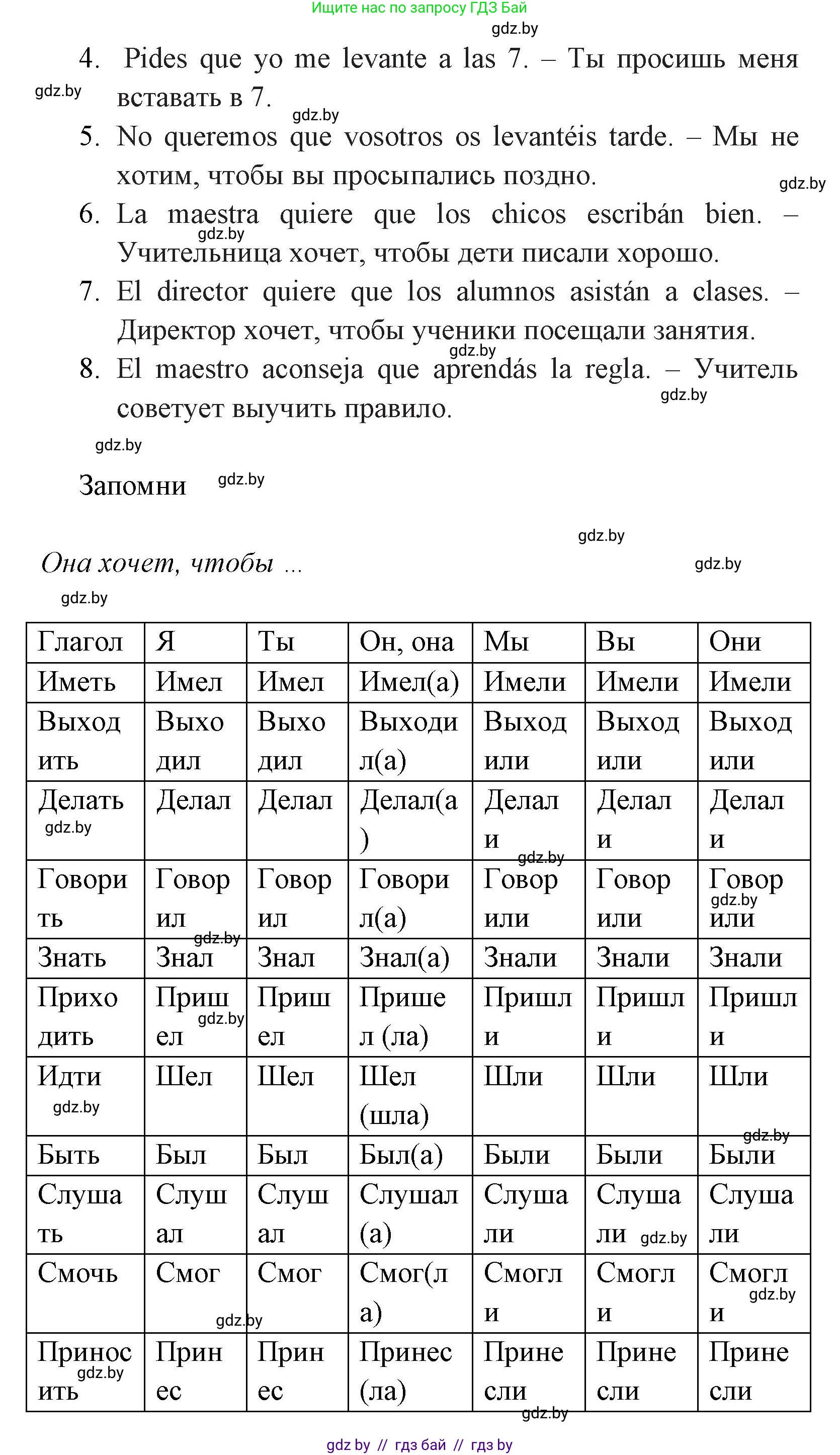 Испанский язык, 7 класс Учебник, автор: Гриневич Елена Карловна, издательство Вышэйшая школа, Минск, 2017, оранжевого цвета, страница 69, номер 9, Решение (продолжение 2)