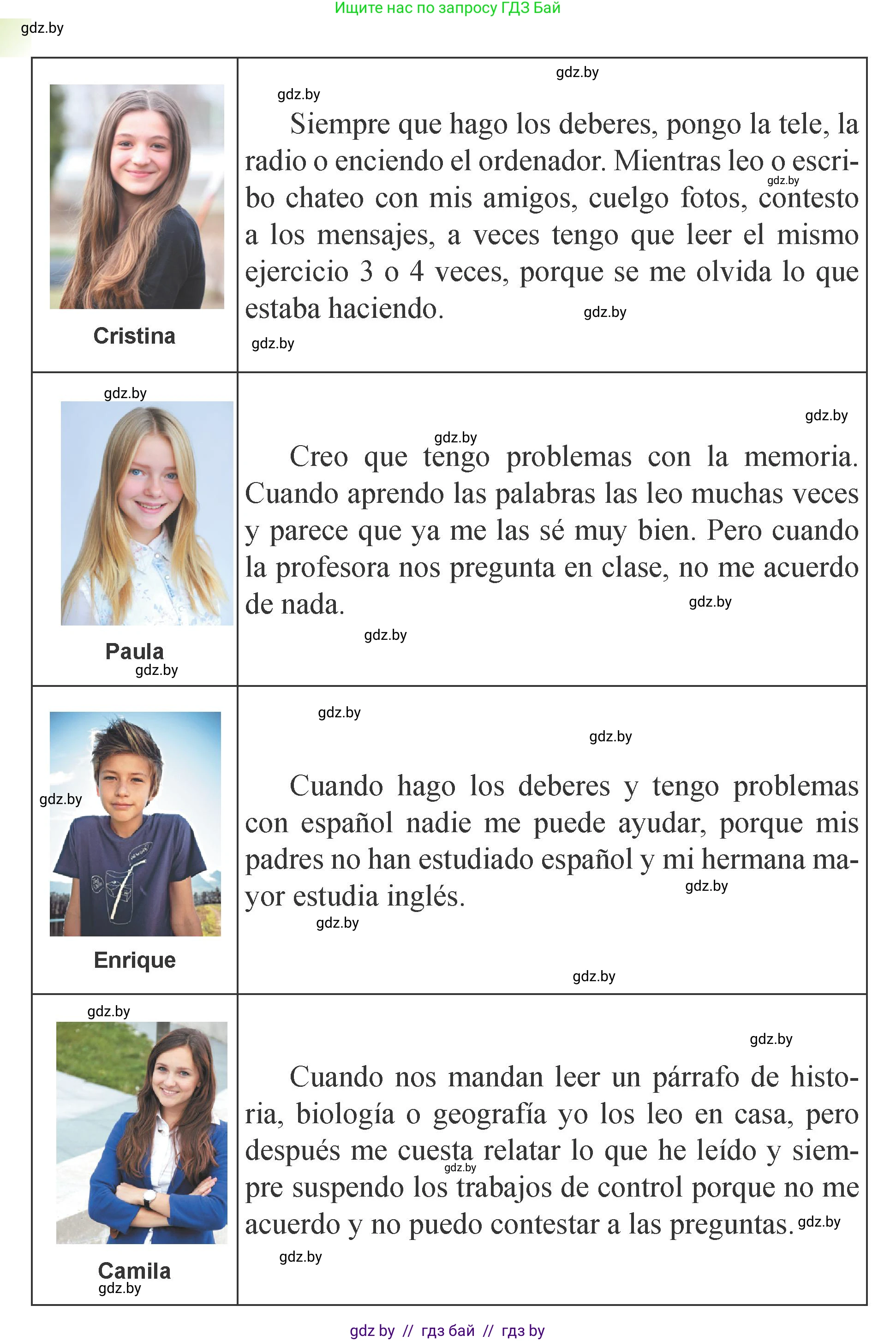 Испанский язык, 9 класс Учебник, авторы: Цыбулева Татьяна Эдуардовна, Пушкина Ольга Александровна, издательство Издательский центр БГУ, Минск, 2017, страница 7, номер 6, Условие (продолжение 2)