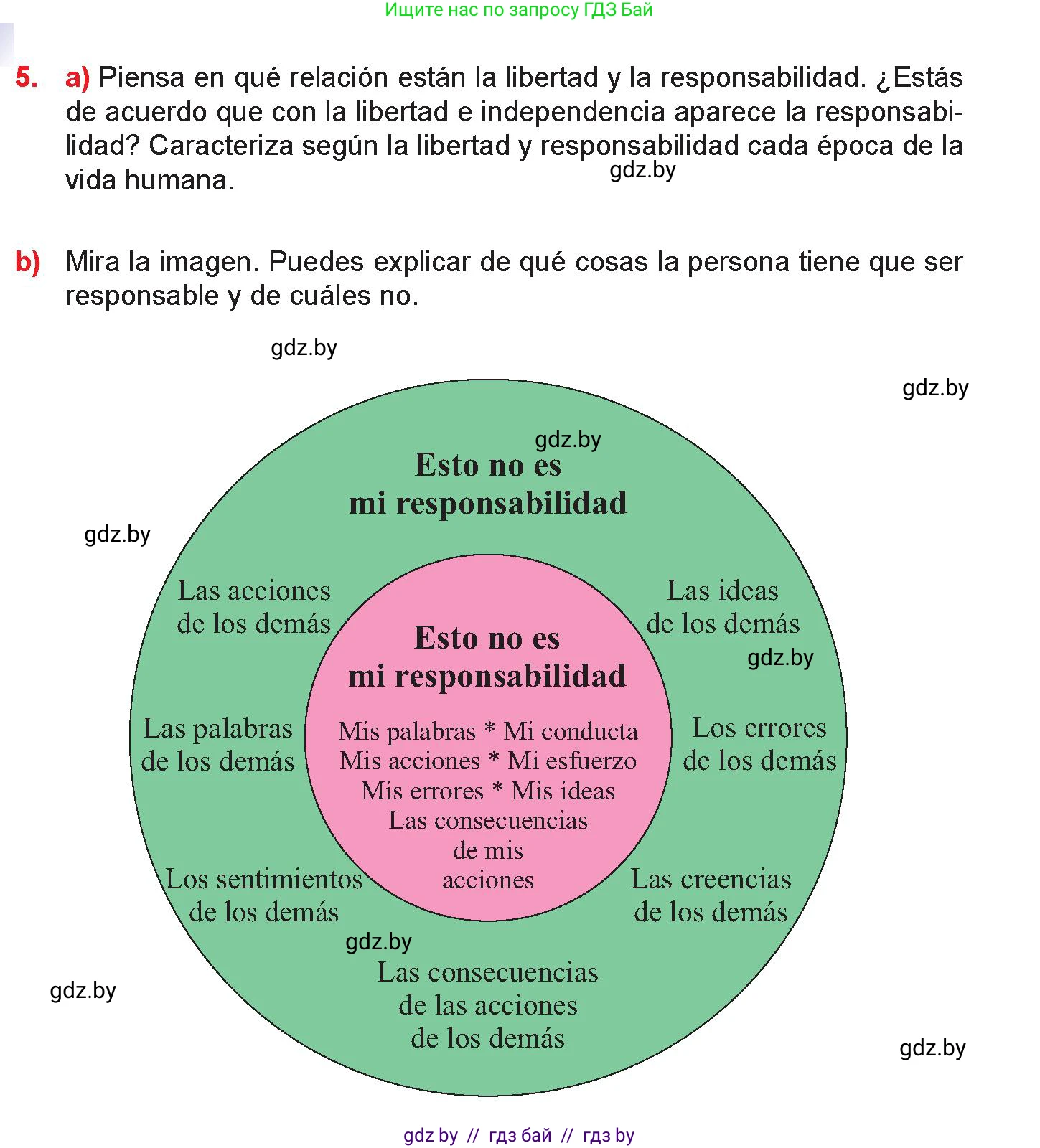 Испанский язык, 9 класс Учебник, авторы: Цыбулева Татьяна Эдуардовна, Пушкина Ольга Александровна, издательство Издательский центр БГУ, Минск, 2017, страница 24, номер 5, Условие