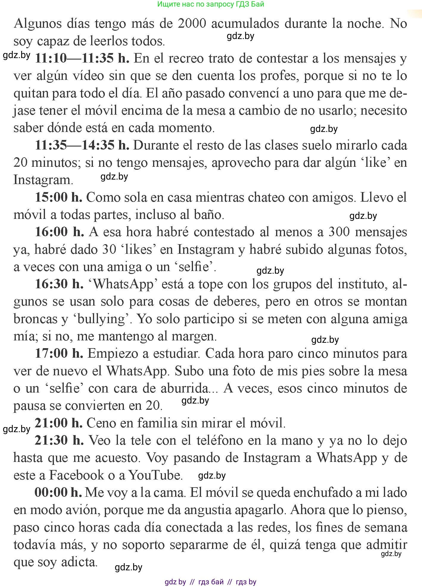 Испанский язык, 9 класс Учебник, авторы: Цыбулева Татьяна Эдуардовна, Пушкина Ольга Александровна, издательство Издательский центр БГУ, Минск, 2017, страница 50, номер 11, Условие (продолжение 2)