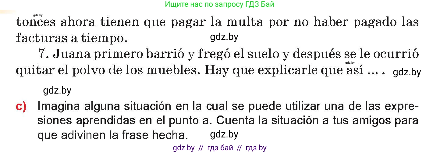 Испанский язык, 10 класс Учебник, авторы: Цыбулева Татьяна Эдуардовна, Пушкина Ольга Александровна, Карпиевич Галина Константиновна, издательство Издательский центр БГУ, Минск, 2019, оранжевого цвета, страница 49, номер 12, Условие (продолжение 2)