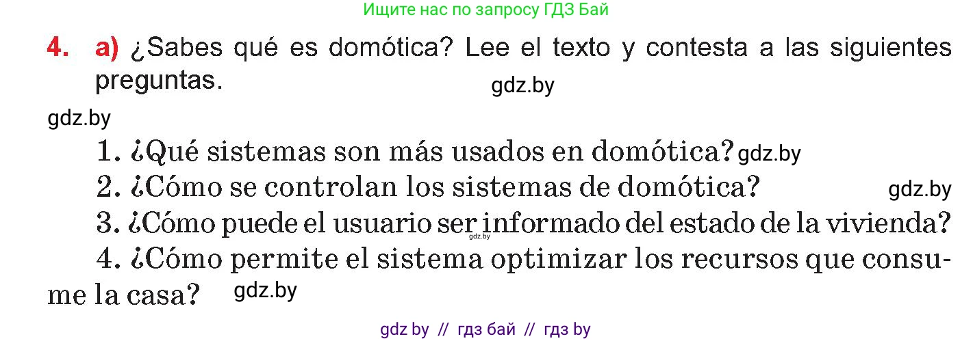 Испанский язык, 10 класс Учебник, авторы: Цыбулева Татьяна Эдуардовна, Пушкина Ольга Александровна, Карпиевич Галина Константиновна, издательство Издательский центр БГУ, Минск, 2019, оранжевого цвета, страница 66, номер 4, Условие
